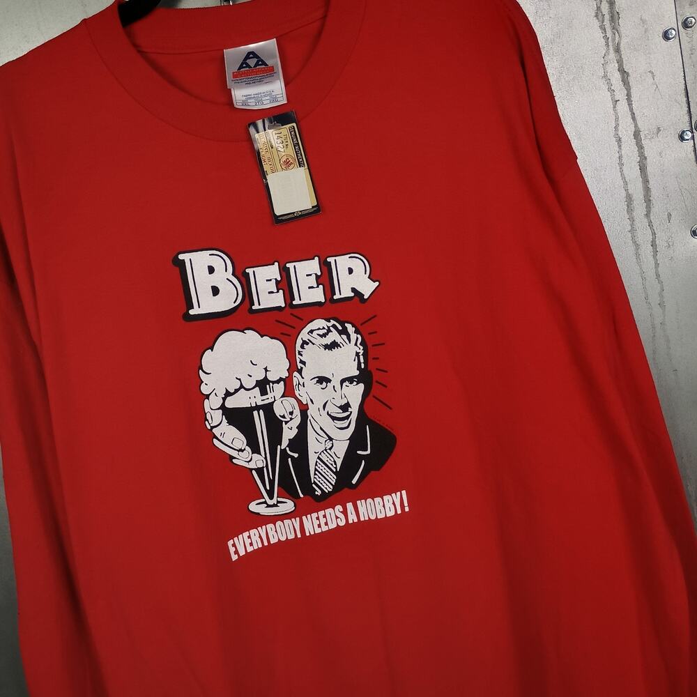 Beer Vintage Y2K 2000s Steve Barrys Deadstock NWT Long Sleeve Shirt XXL Bar